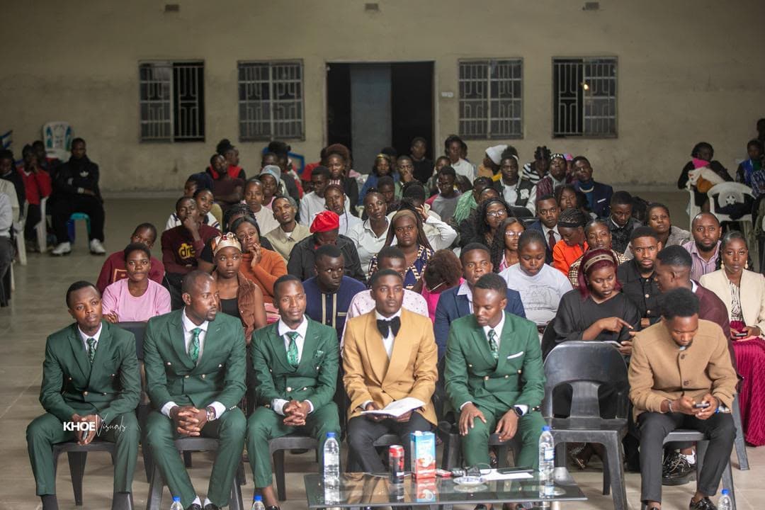 Members seated together at a service
